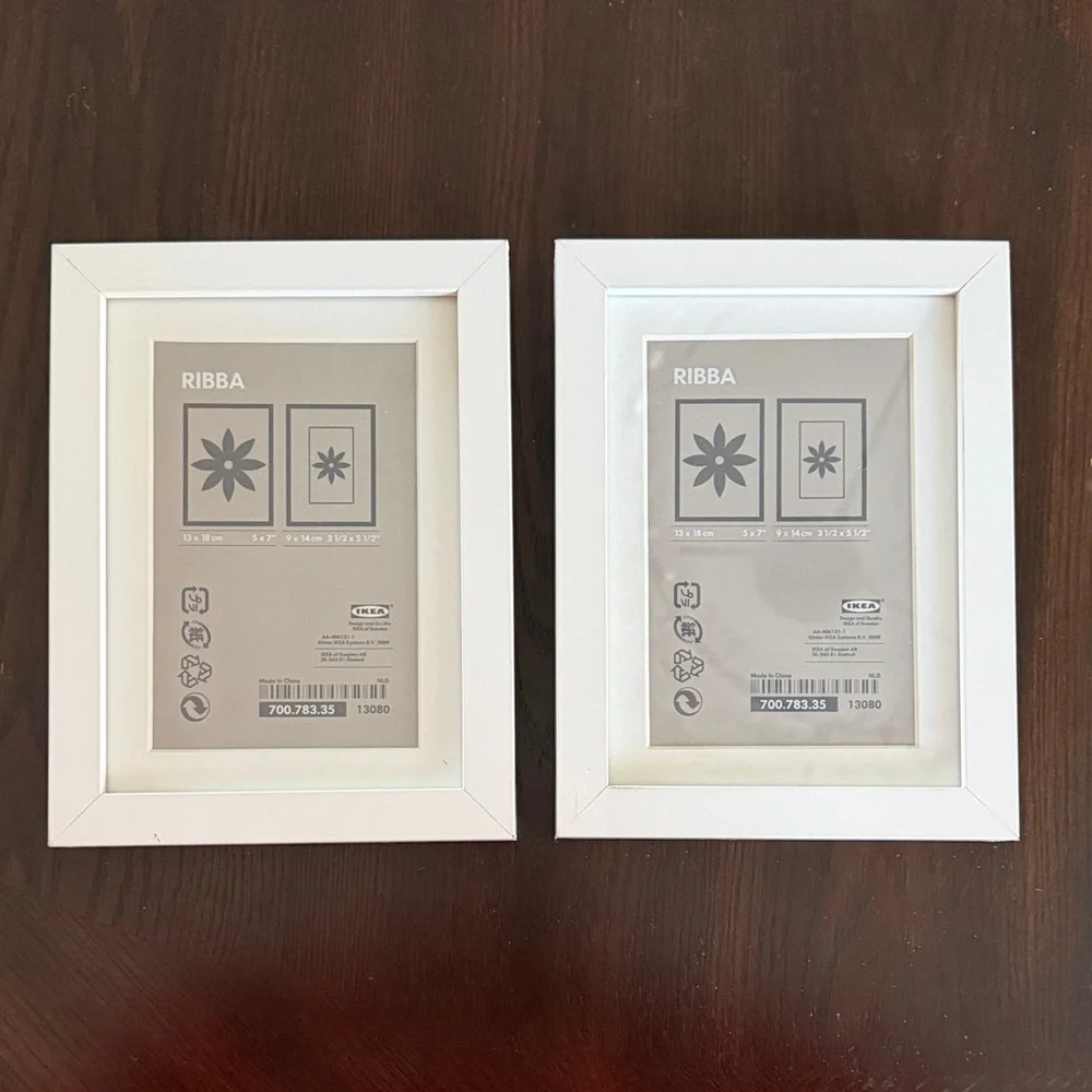 IKEA White Picture Frame Collection - Set of 5